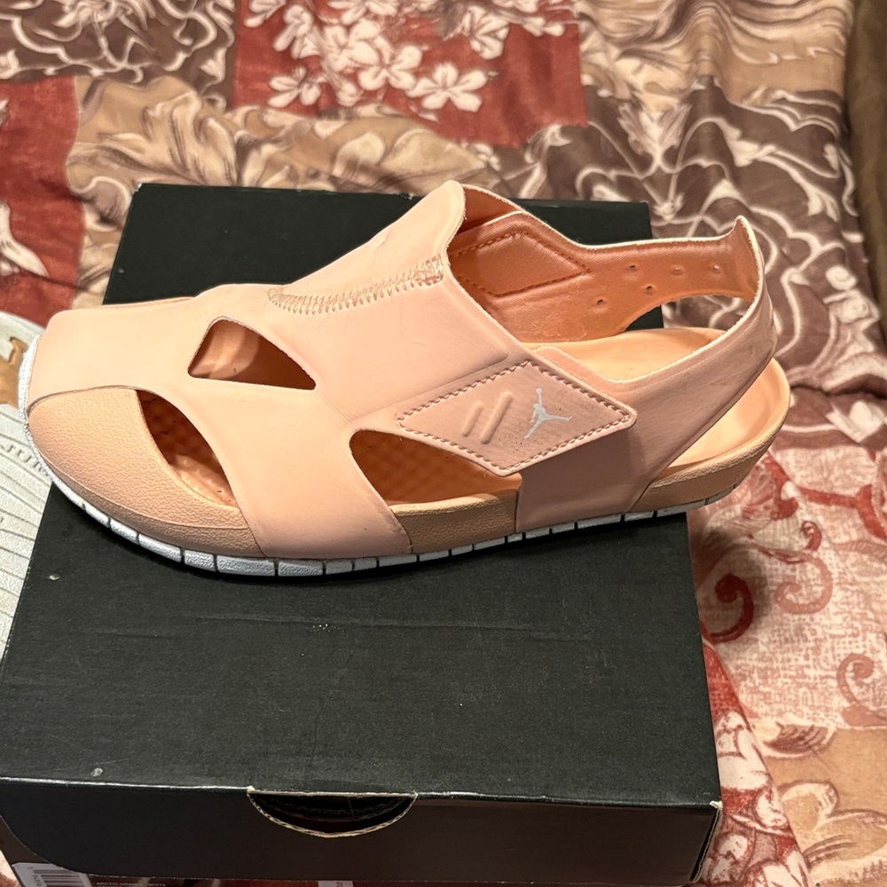 Jordan Girl’s Peach Open-Toe Slingback Sandal